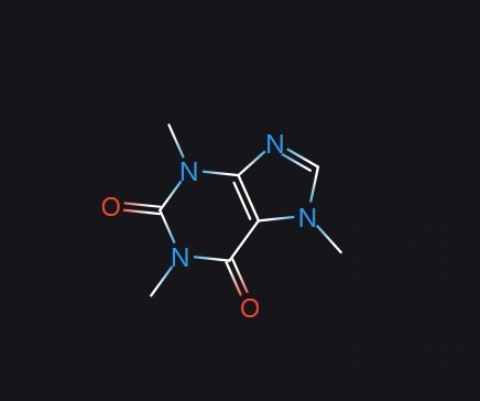 暗色 Chemistry 组件中的化学结构图。