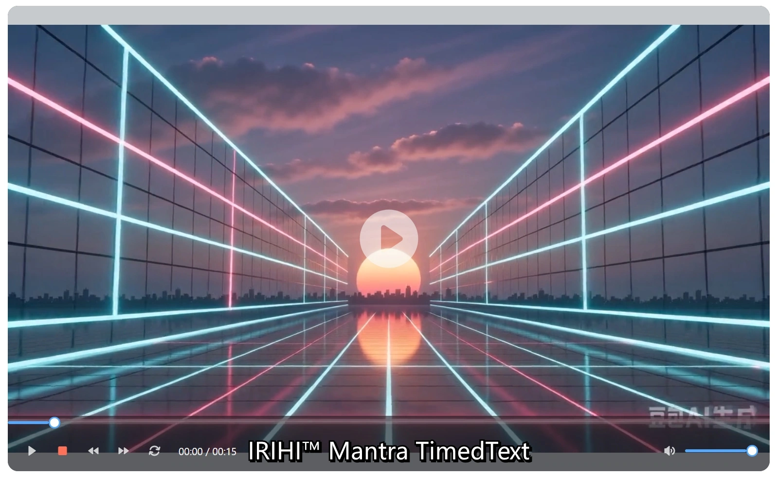 TimedText Subtitles 在现有播放器界面中显示字幕的示例。